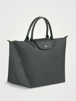 Medium Le Pliage Green Top Handle Bag