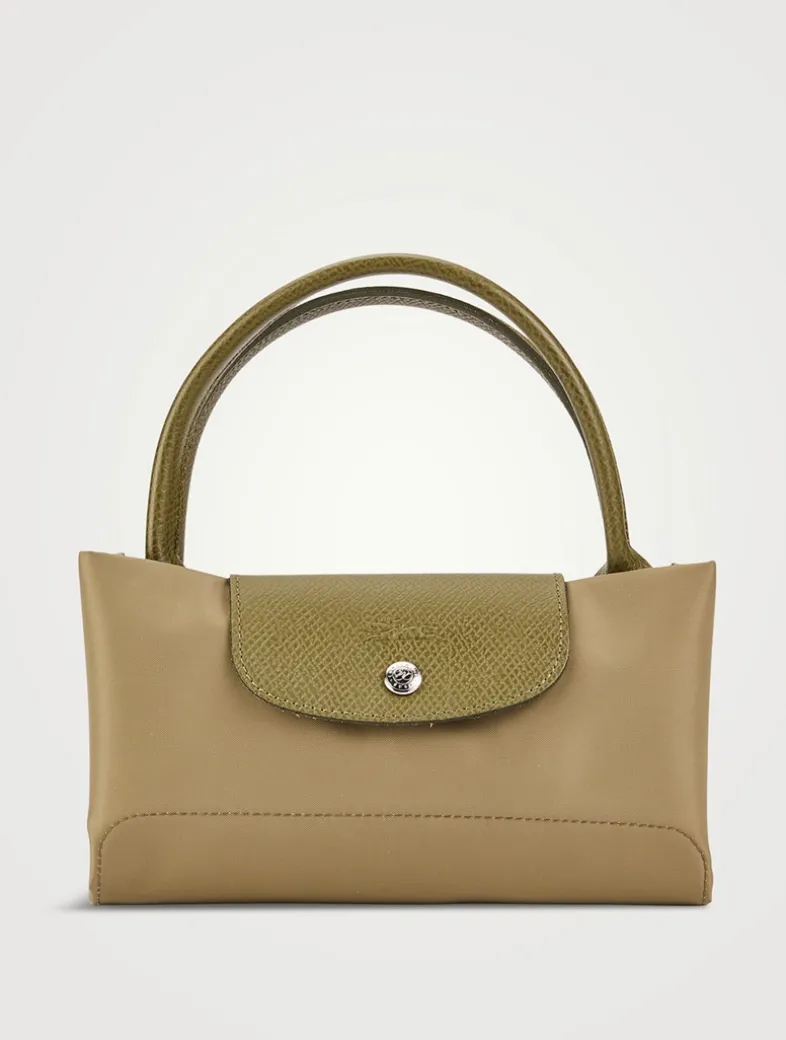 Medium Le Pliage Green Top Handle Bag
