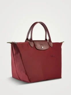 Medium Le Pliage Green Top Handle Bag