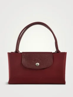 Medium Le Pliage Green Top Handle Bag