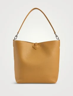 Medium Le Roseau Leather Shoulder Bag