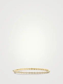 Medium Lorelei 18K Gold Floral Diamond Bangle Bracelet