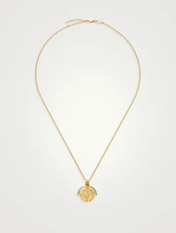 Medium Lucy Williams Engravable Roman Arc Coin Necklace