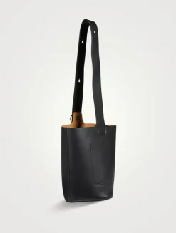 Medium Pebble Leather Bucket Bag