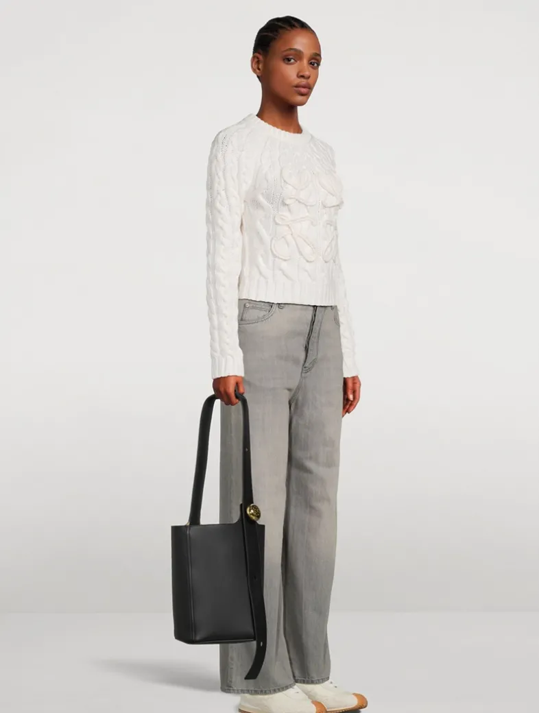 Medium Pebble Leather Bucket Bag