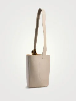 Medium Pebble Leather Bucket Bag