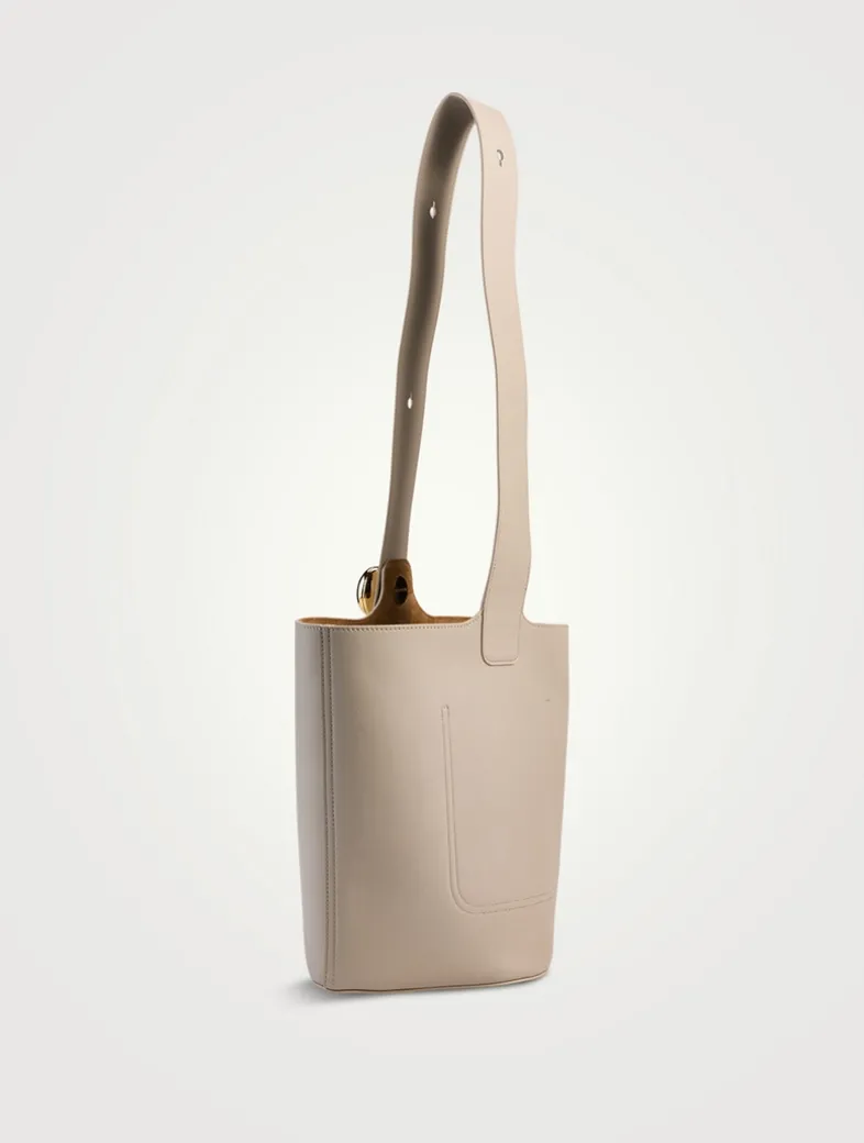 Medium Pebble Leather Bucket Bag