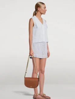 Medium Épure Leather Crossbody Bag