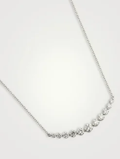 Medium Smile 18K White Gold Necklace With Diamonds