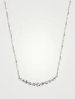 Medium Smile 18K White Gold Necklace With Diamonds