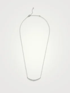 Medium Smile 18K White Gold Necklace With Diamonds