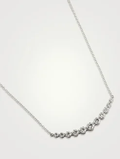 Medium Smile 18K White Gold Necklace With Diamonds