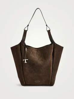 Medium Suede Bucket Bag