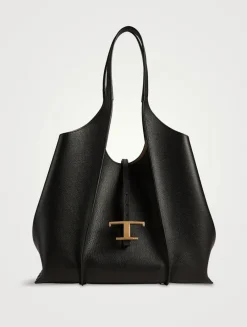 Medium T Timeless Leather Shopping Bag