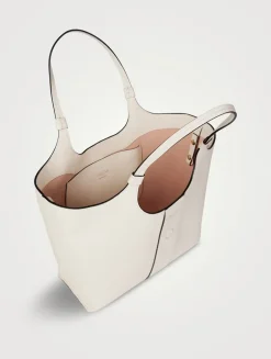 Medium Viv' Choc Leather Tote Bag