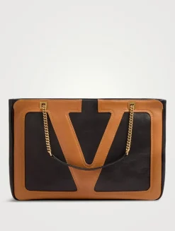 Medium Viva Superstar Leather Tote Bag