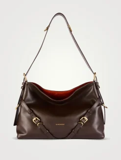 Medium Voyou Leather Shoulder Bag