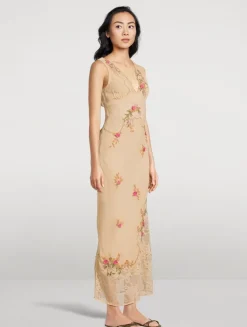 Meet Again Lace-Trimmed Midi Dress