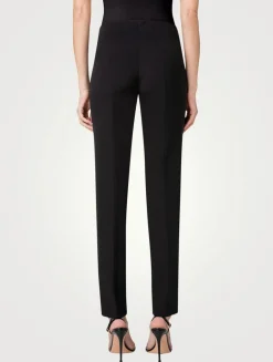 Melissa Silk Crêpe Slim Trousers