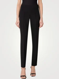 Melissa Silk Crêpe Slim Trousers