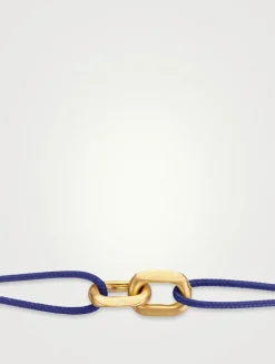 Men's Unity 14K Gold And Cord Bracelet
