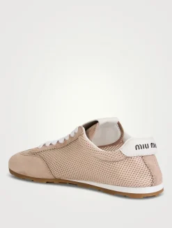 Mesh And Suede Sneakers