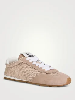 Mesh And Suede Sneakers