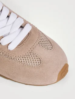 Mesh And Suede Sneakers