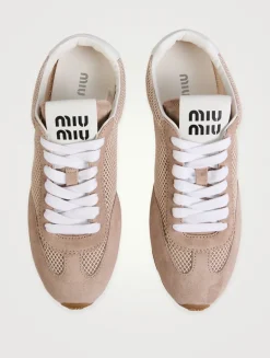 Mesh And Suede Sneakers