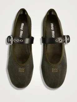 Mesh Mary Jane Ballerina Flats