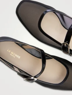 Mesh Mary Jane Ballet Flats