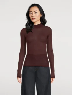 Mesh Mockneck Top
