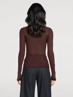 Mesh Mockneck Top