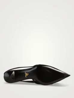 Mesh Slingback Pumps