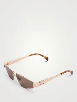 Metal Triomphe Geometric Sunglasses