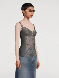 Metal Triomphe Geometric Sunglasses