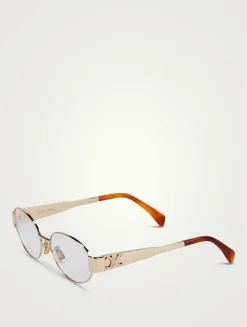 Metal Triomphe Oval Optical Glasses