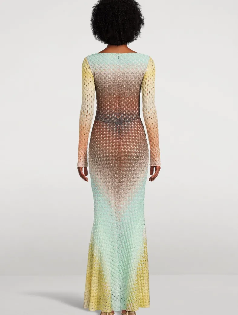 Metallic Dégradé Maxi Dress