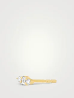 Mia 14K Gold Diamond Stud Earring