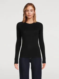 Micro Rib Wool Silk Sweater