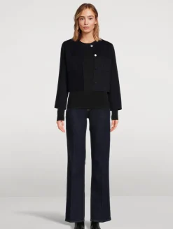 Micro Rib Wool Silk Sweater