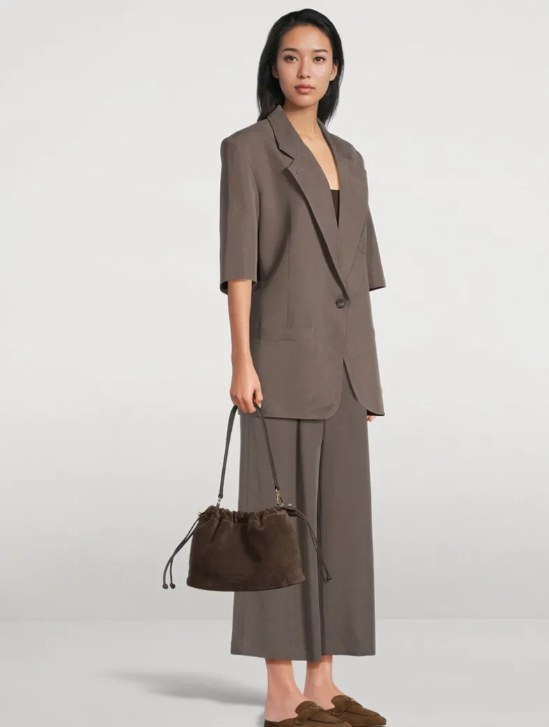 Midi Charlotte Suede Crossbody Pouch