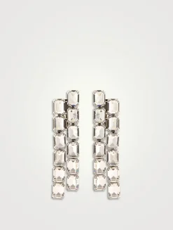 Millenia Crystal Clip Drop Earrings