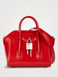 Mini Antigona Lock Leather Bag