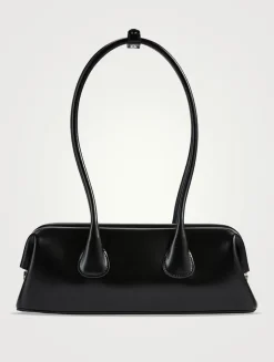 Mini Boat East-West Leather Satchel