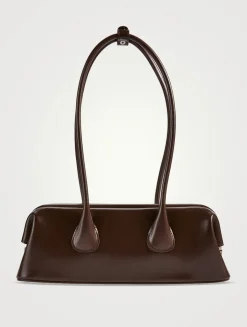 Mini Boat East-West Leather Satchel