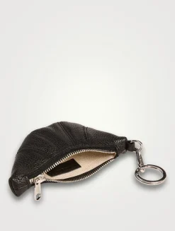 Mini Croissant Leather Bag Charm