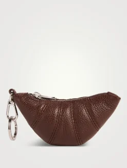 Mini Croissant Leather Bag Charm