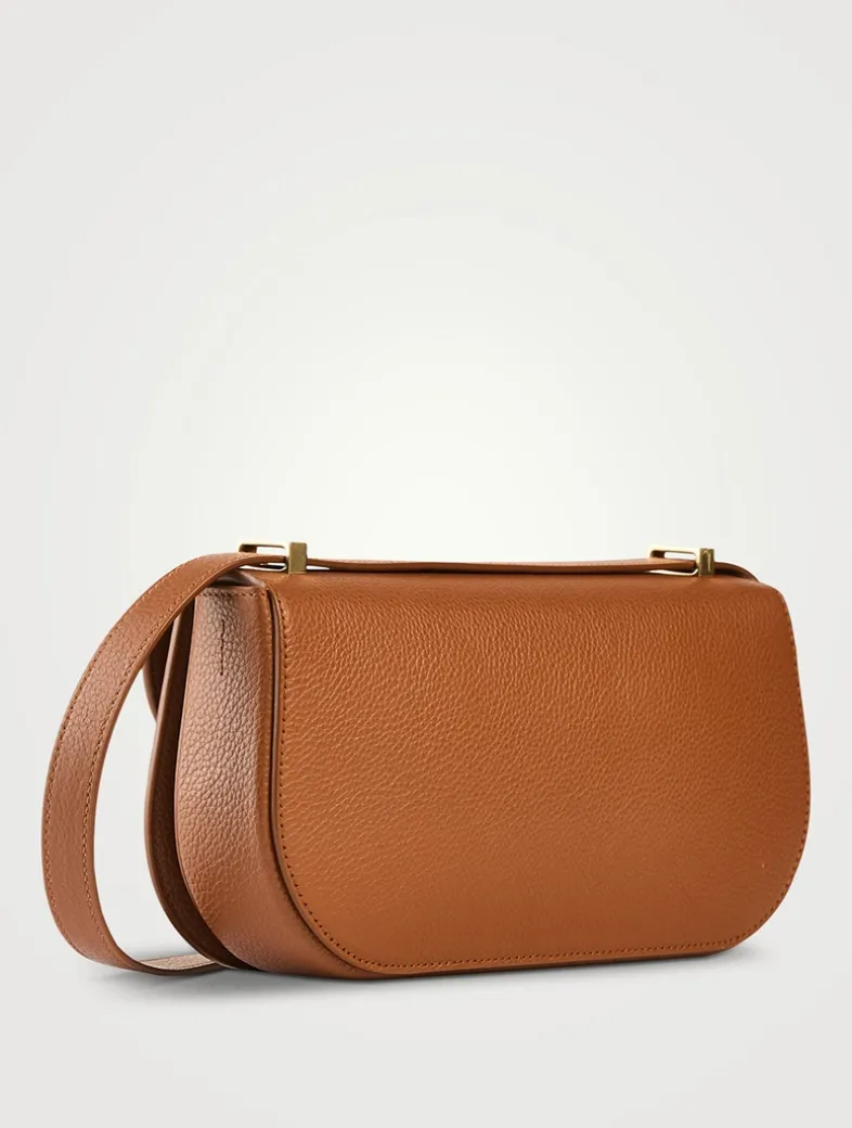 Mini Double Gancini Leather Crossbody Bag