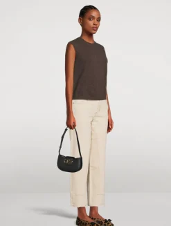 Mini Double Gancini Leather Shoulder Bag